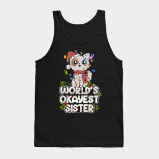 World's Okayest Sister Shirt Family Tank Top